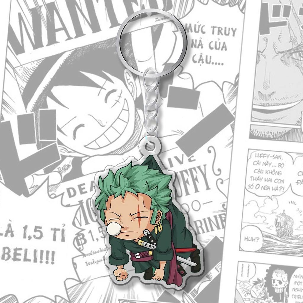 Móc khóa One Piece Luffy Ace treo ngược siêu cute dành tặng bạn bè