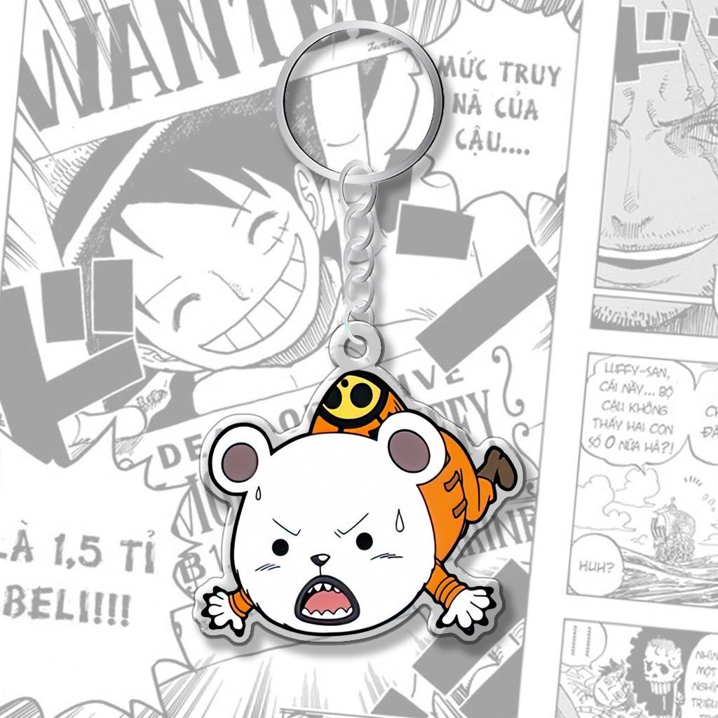 Móc khóa One Piece Luffy Ace treo ngược siêu cute dành tặng bạn bè