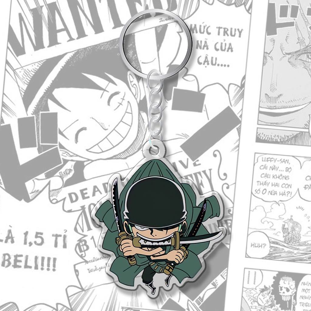Móc khóa One Piece Luffy Ace treo ngược siêu cute dành tặng bạn bè