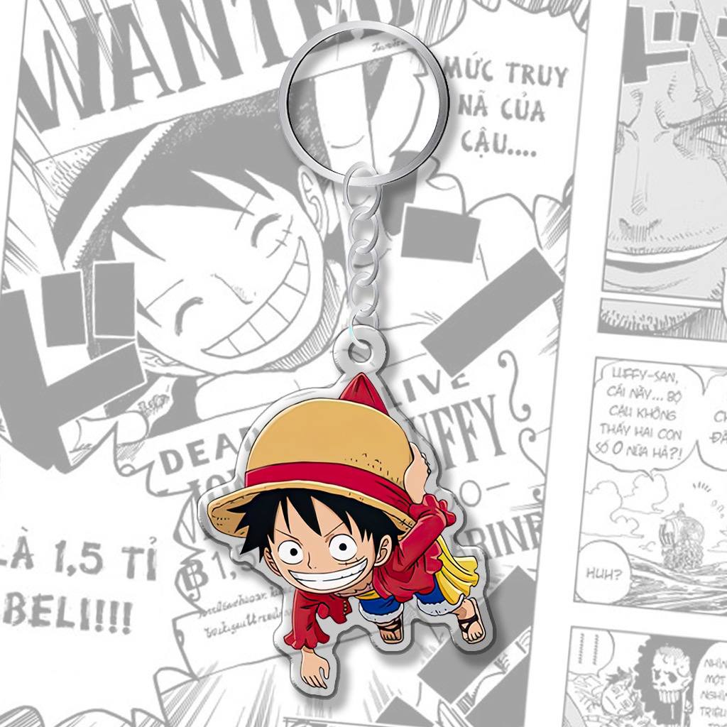 Móc khóa One Piece Luffy Ace treo ngược siêu cute dành tặng bạn bè