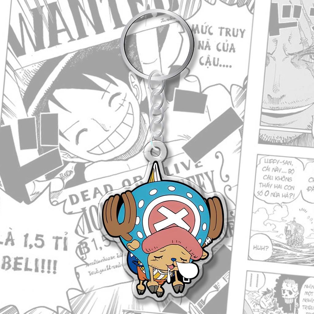 Móc khóa One Piece Luffy Ace treo ngược siêu cute dành tặng bạn bè