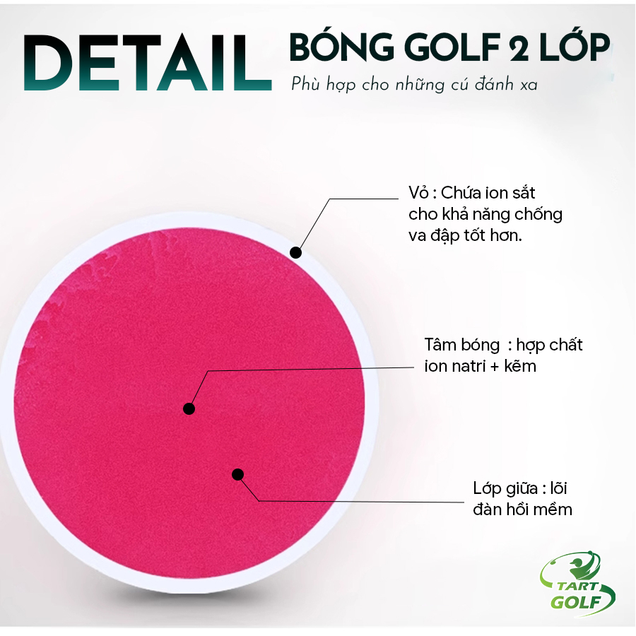 Bóng Golf Màu Sắc PGM, Bóng Golf Luyện Tập, Bóng Gofl Đánh Ngoài Sân, 2 Lớp Bền Bỉ, Bay Xa