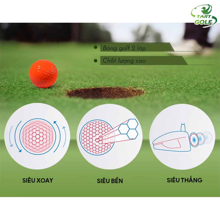 Bóng Golf Màu Sắc PGM, Bóng Golf Luyện Tập, Bóng Gofl Đánh Ngoài Sân, 2 Lớp Bền Bỉ, Bay Xa