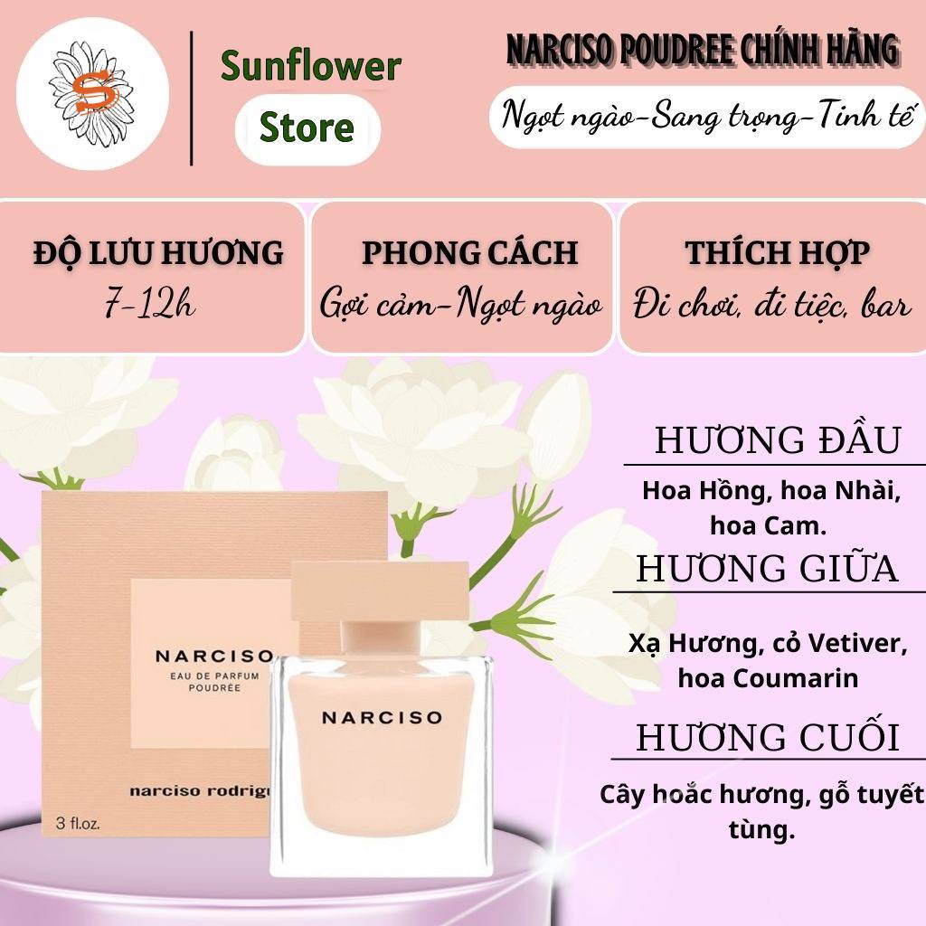 Nước hoa nữ Narciso hồng lùn chiết 10ml chính hãng thơm lâu - Dầu thơm nữ lưu hương lâu ngọt ngào quyến rũ...