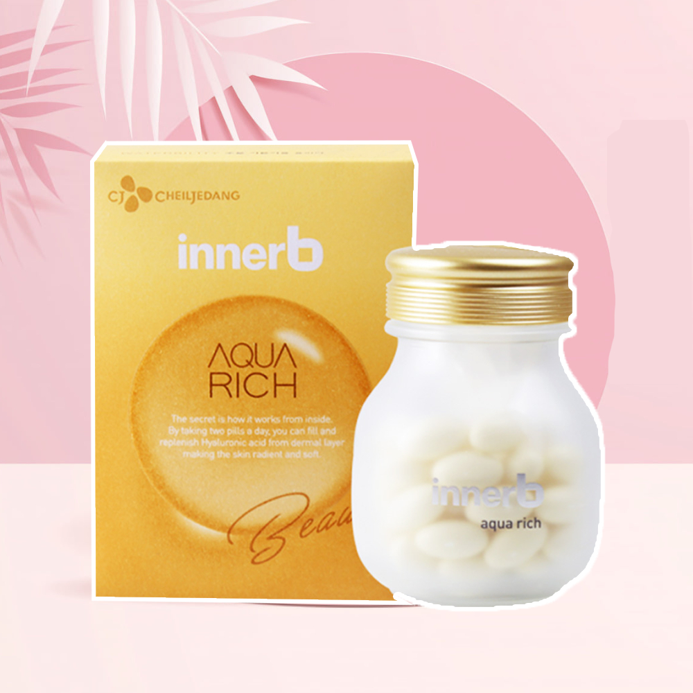 Viên uống cấp nước Aqua Rich 70v Hàn Quốc Zuka Beauty bổ sung collagen giữ ẩm cấp nước chống nắng cho da sáng mịn