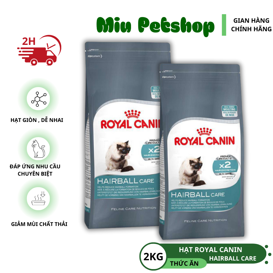 Royal Canin HairBall Care 2kg - Thức ăn cho mèo nuôi trong nhà dễ bị rụng lông