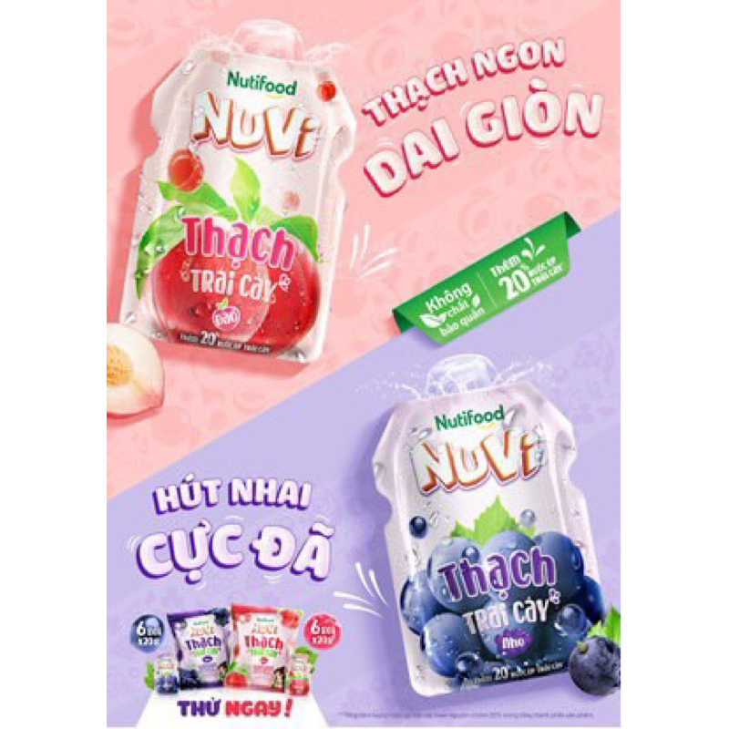 Thạch trái cây NUVI NutiFood thêm 20% nước ép trái cây