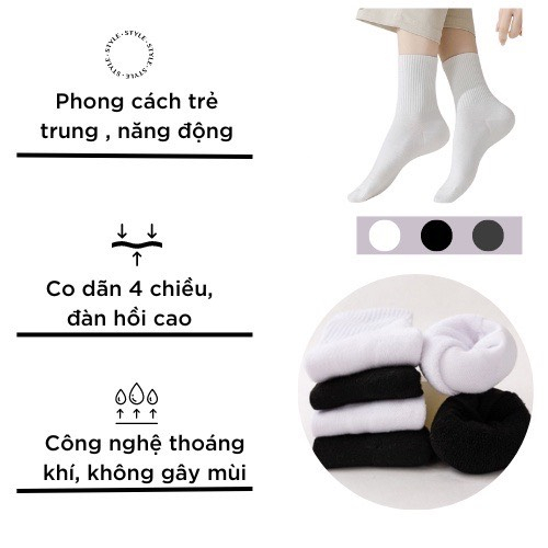 Tất Vớ Dài unisex nam nữ Co Giãn Bốn Chiều Thể Thao thấm hút mô hôi Mazoda - Tattroncaoco