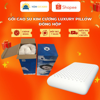 Gối Cao Su Kim Cương Luxury Pillow Đóng Hộp Thông Hơi, Thoáng Mát, Giao mẫu ngẫu nhiên