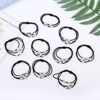 Dây buộc tóc Handmade đính ngọc trắng