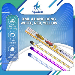 Đèn led tròn XML 4 hàng bóng (N) tăng màu đỏ, vàng, trắng cho cá rồng đèn led đặt chìm cho bể cá