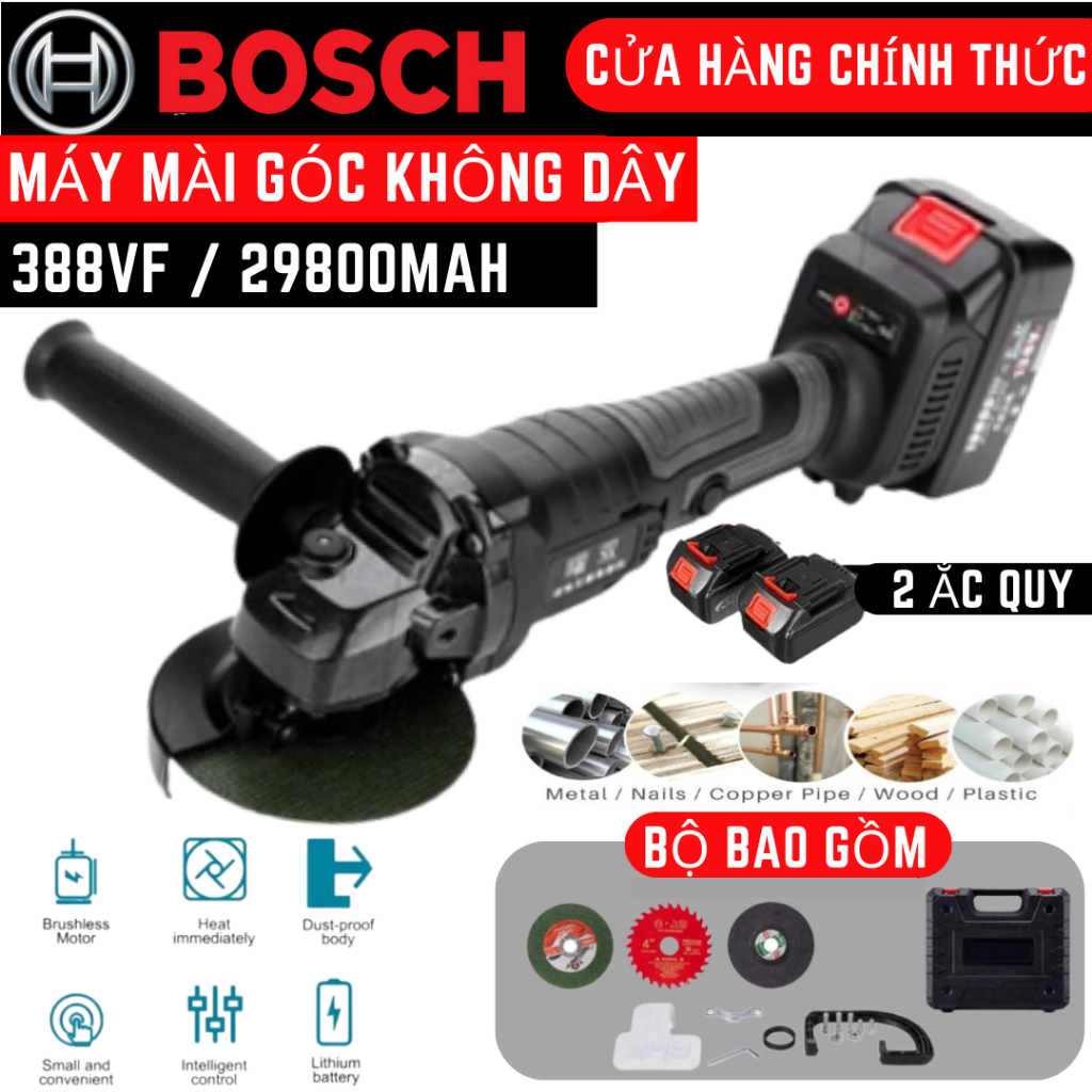 388vf không chổi than không dây máy mài góc với 88600 mah Li-ion pin máy xay máy mài điện