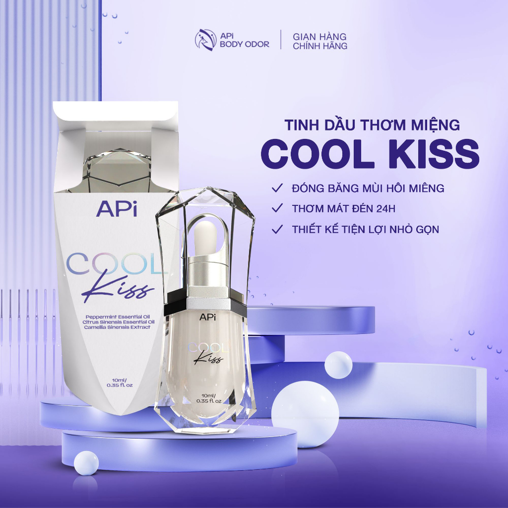 Tinh dầu thơm miệng Cool Kiss - Khử mùi hôi miệng, đóng băng mùi hôi miệng APi - Ngăn ngừa vấn đề răng miệng