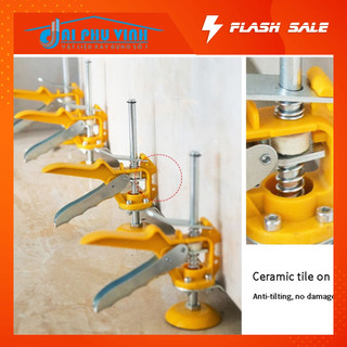 Kích nâng gạch ốp tường - kích nâng gạch ốp gạch men - Con đội ốp lát gạch hàng cao cấp màu vàng loại 3 trụ