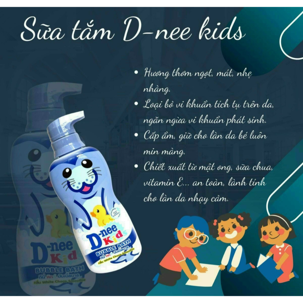 Sữa tắm gội toàn thân trẻ em Dnee kids nội địa Thái Lan Bubble bath 400ml  Moonshop