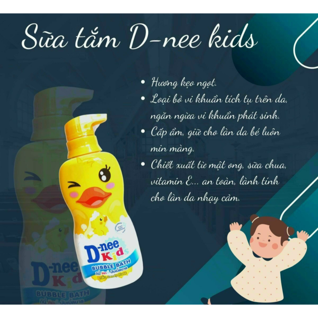 Sữa tắm gội toàn thân trẻ em Dnee kids nội địa Thái Lan Bubble bath 400ml  Moonshop