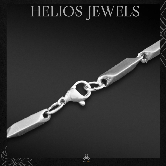 Dây chuyền nam Helios Mắt Xích Bạc - dây chuyền Thép titan 316L không gỉ