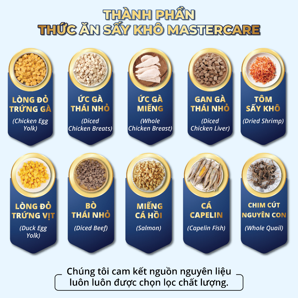 Thức Ăn Sấy Khô MASTERCARE For Pet Thịt Sấy Mix NhIều Loại Mang Hương Vị Cực Thơm Ngon Giàu Dinh Dưỡng 680g