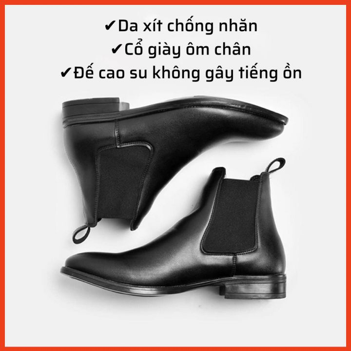 Giày Chealsea Boot Bốt Nam DARMA Kiểu Dáng Bassic Cổ Cao Da Xít Xịn Đế Cao Su Cao Cấp