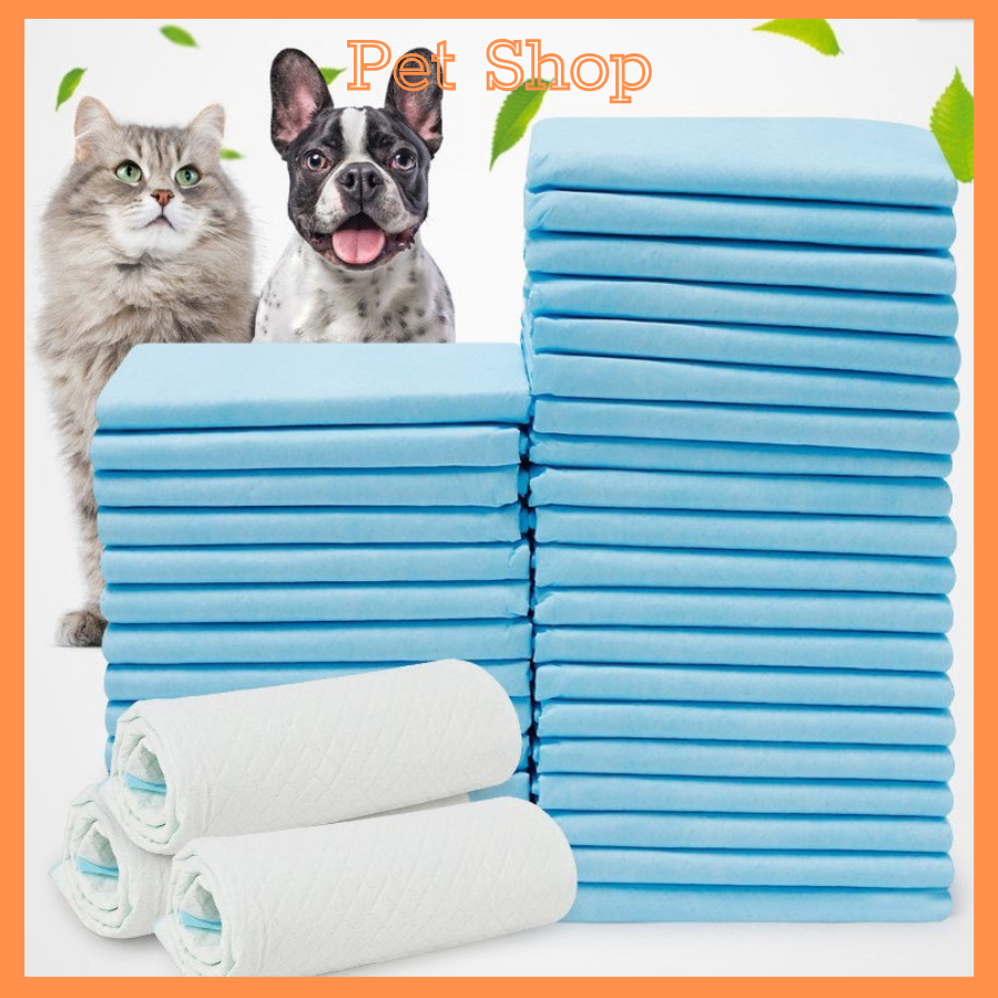 Tã Lót Vệ Sinh Huấn Luyện Cho Chó Mèo Thú Cưng Siêu Thấm Hút Khử Mùi Đa NăngTốt Size L M S Lót Chuồng Khay Tiện Lợi