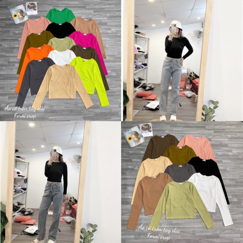 Áo thun trơn tay dài