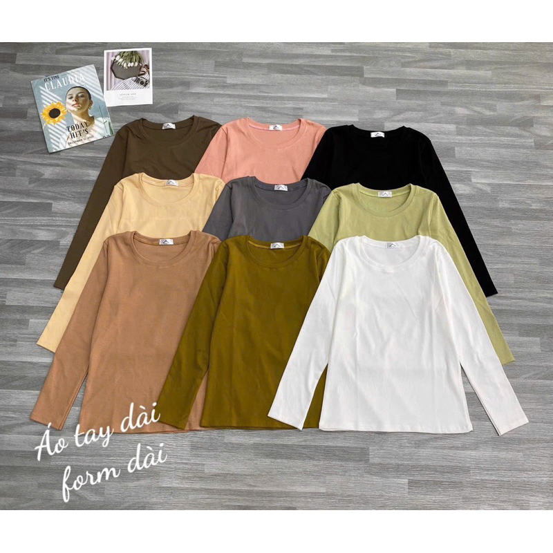 Áo thun trơn tay dài