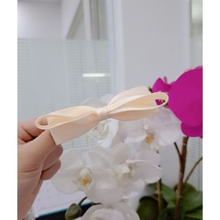 Kẹp tóc mái nơ đứng lụa HQ