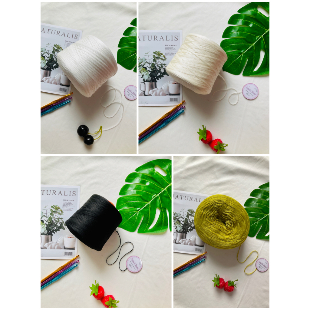 Yarn - Sợi Tencel Nhật 100% - Sợi chập 0.8mm - Sợi mền, mát và bóng đan móc áo váy, áo dài - 1 cuộn dư áo - Terri Store