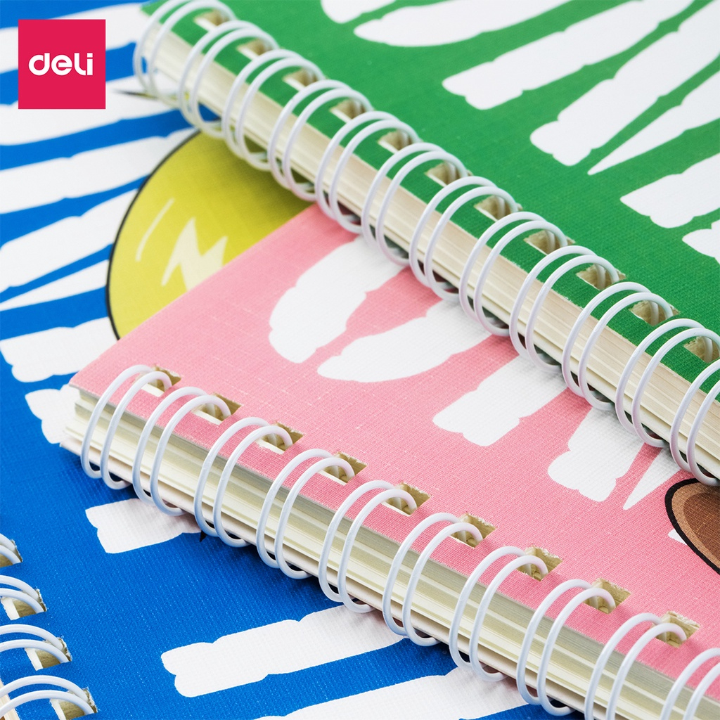 Sổ Loxo gáy xoắn Sổ kẻ ngang A5 120 trang hình Vua cướp biển One Piece Deli EN003