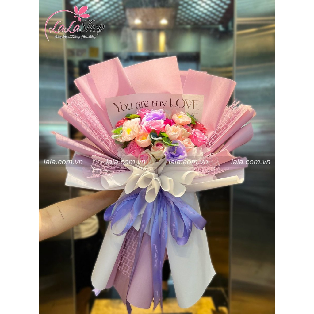 Bó hoa hồng sáp thơm làm quà tặng cho người yêu và bạn bè với hương thơm dịu nhẹ - Hoa 8/3, 20/10, 20/11