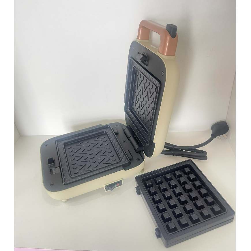 Máy Kẹp Nướng Bánh Mì, Sandwich Đa Năng Bear DBC C06M1, 600W, Làm Bánh Waffle, Hình DángThú, Hàng Chính Hãng, BH 18th