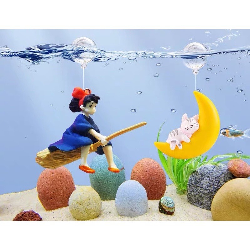 Mô hình thợ lặn, songoku cưỡi mây...ngộ nghĩnh đáng yêu thả bể cá