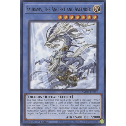 Sauravis, the Ancient and Ascended - AMDE-EN051 - Rare 1st Edition