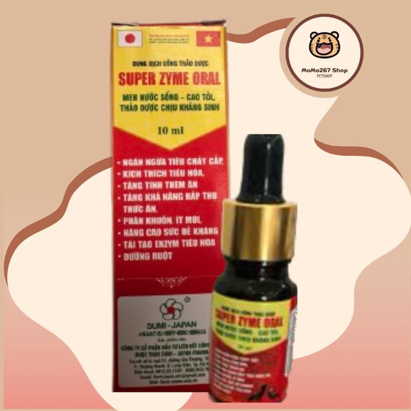 Super Zyme Oral (10ml) - Men tiêu hóa sống cao tỏi thảo dược