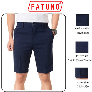 Quần short đùi tây âu nam màu xanh than cao cấp phong cách Hàn Quốc