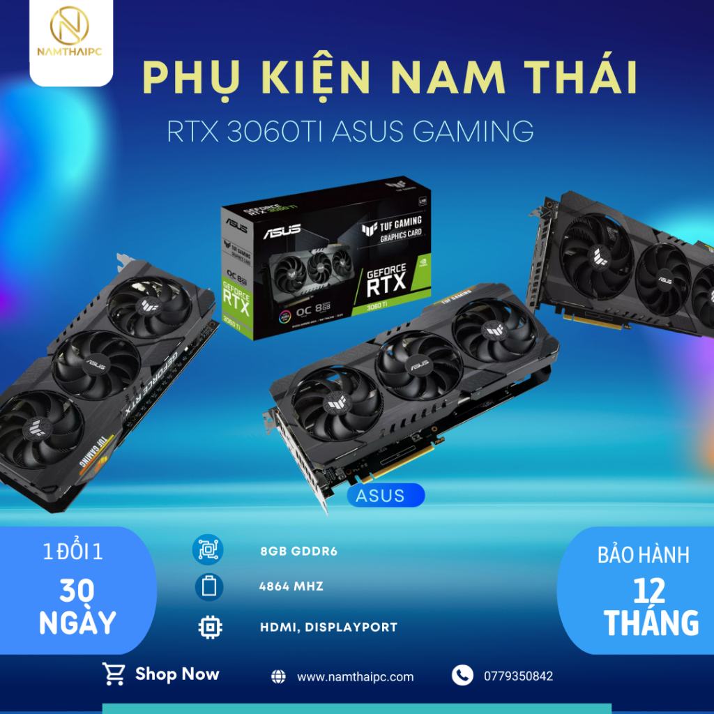 Card màn hình Asus TUF RTX 3060TI 8G Gaming