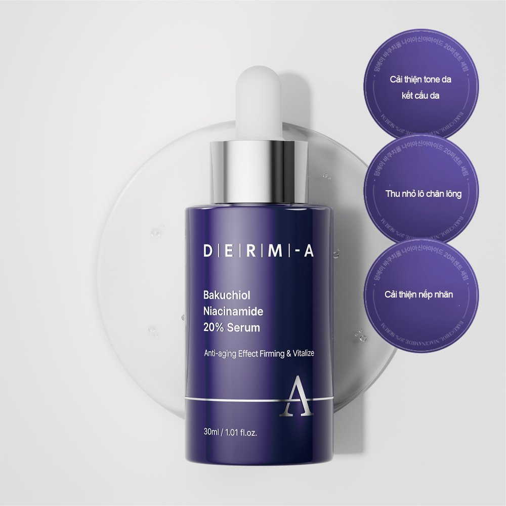 A133_Serum Dưỡng Trắng Giảm Nhăn Bakuchiol Niacinamide 20% Serum DERM-A