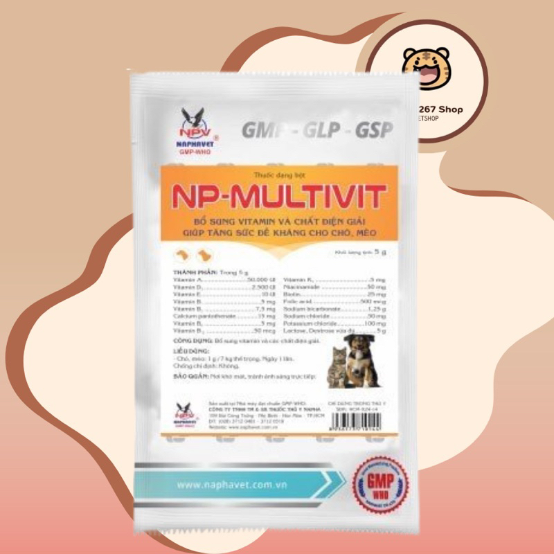 NP-MULTIVIT BỔ SUNG VITAMIN CHO CHÓ, MÈO