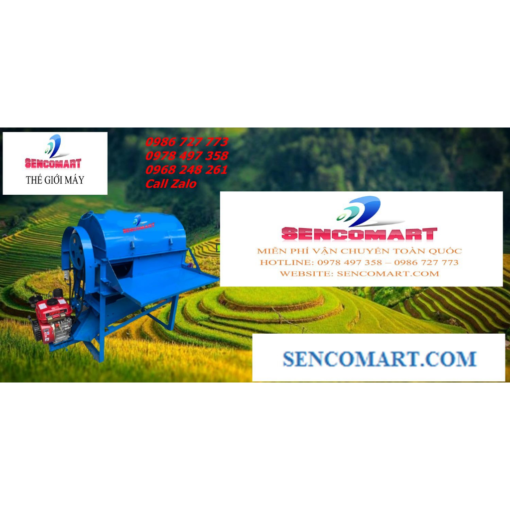 Máy Tuốt Lúa Mini Chạy Dầu YAMAHA 6.5HP