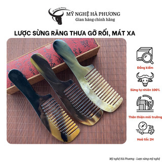 Lược sừng xuất Nhật (size: L-20cm), chải đầu dưỡng sinh và chăm sóc tóc chắc khỏe