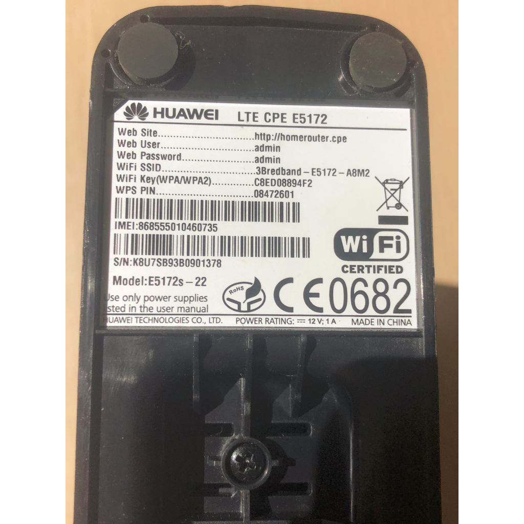 Huawei 4G LTE CPE E5172 WiFi - Lan