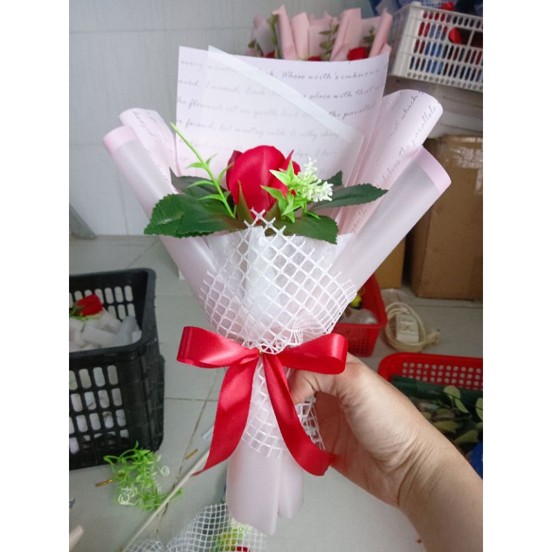 Hoa hồng sáp 1bông sỉ y thật