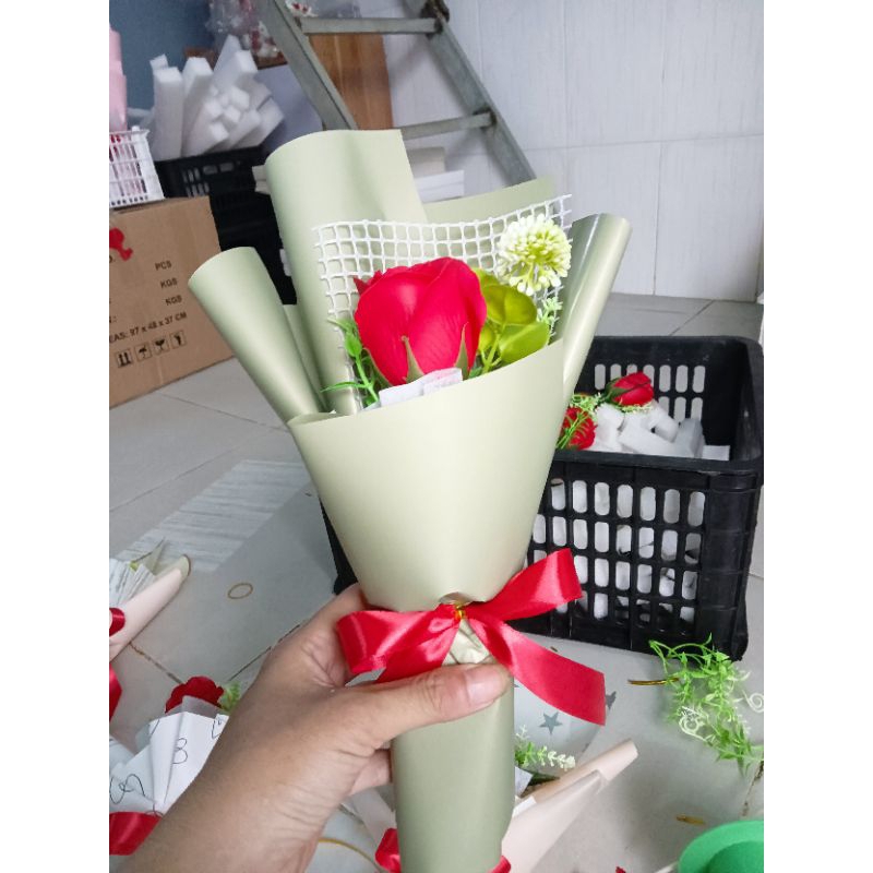 Hoa hồng sáp 1bông sỉ y thật