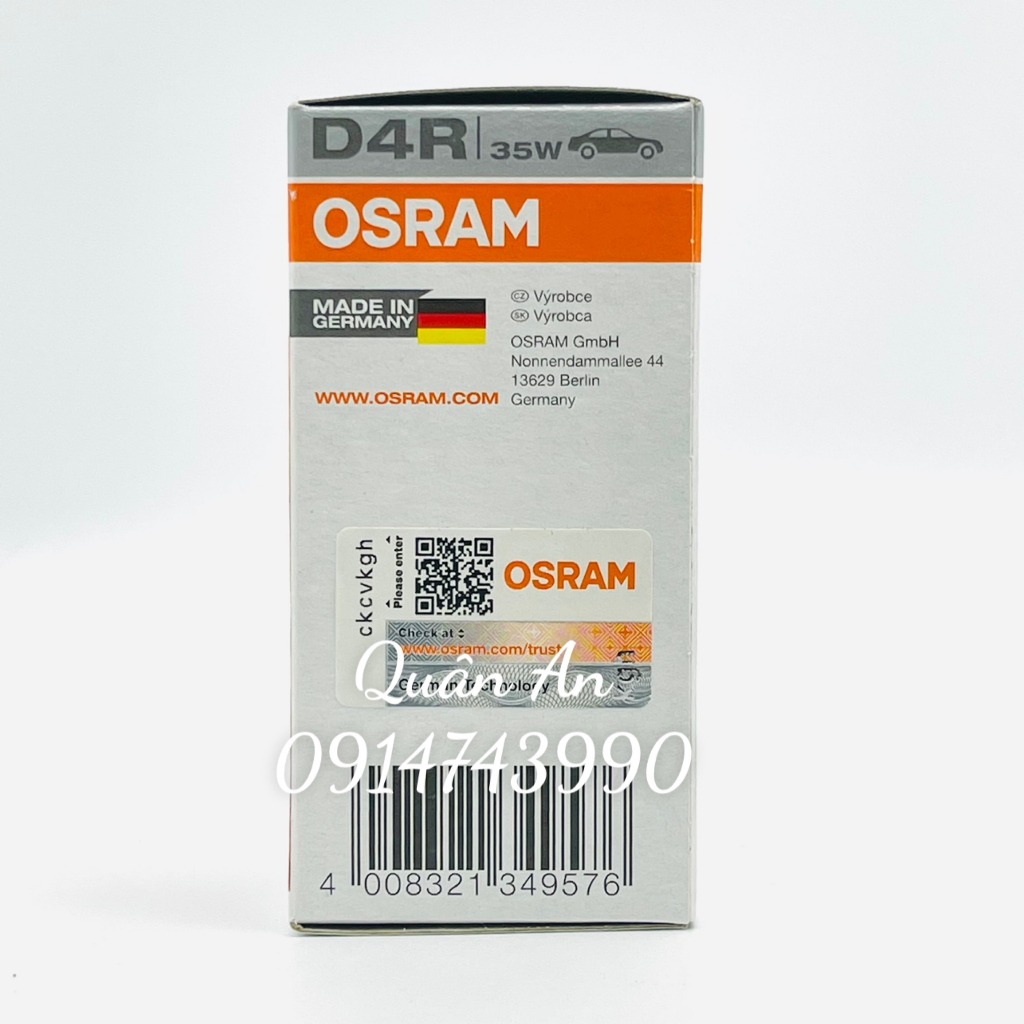 Bóng đèn Xenon OSRAM Classic Xenon D1S- D2S- D3S- D4S- D2R 12V 35W dùng cho đèn pha ô tô tiêu chuẩn HID 4300K