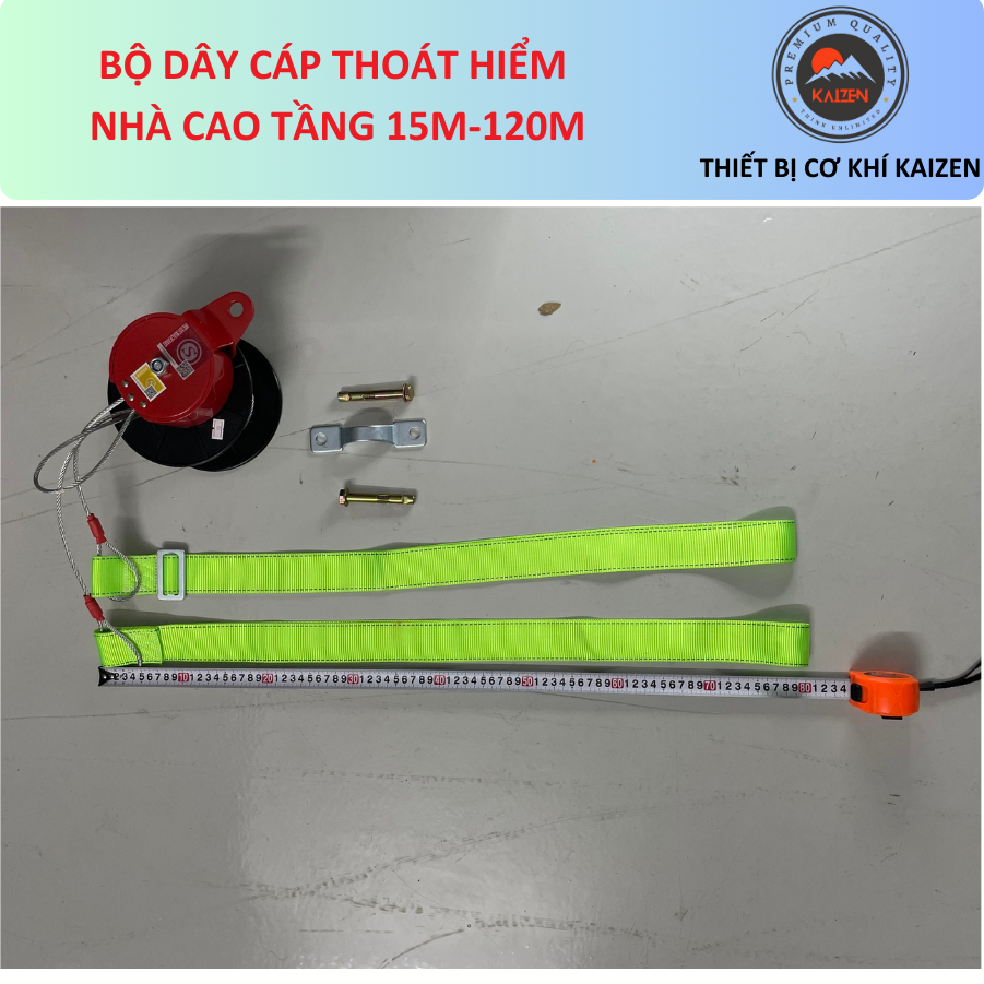 Bộ sản phẩm dây thoát hiểm nhà cao tầng dài 15m-30m-60m-90m Asaki Safe AKS-15,AKS-30-AKS-60,AKS-90