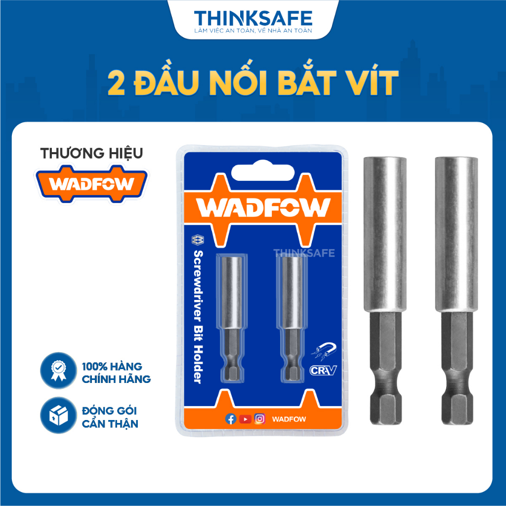 Bộ 2 đầu nối bắt vít Wadfow WSV2K01 chiều dài 60mm chất liệu thép chất lượng cao dụng cụ Wadfow chính hãng - Thinksafe