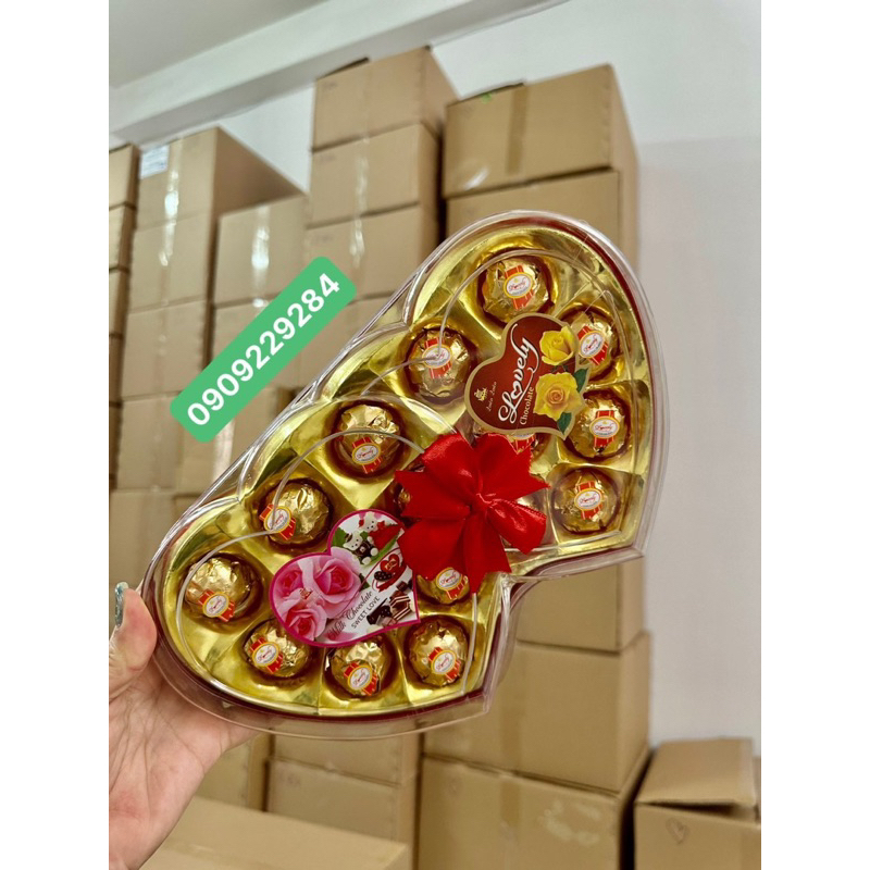 Socola tết hình trái tim Đẹp- Gói quà , bó hoa đẹp