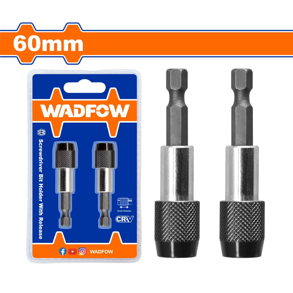 Bộ 2 đầu nối bắt vít Wadfow WSV3K01 kèm đầu thay nhanh 60mm chất liệu thép hợp kim cao cấp tính năng thả nhanh chóng