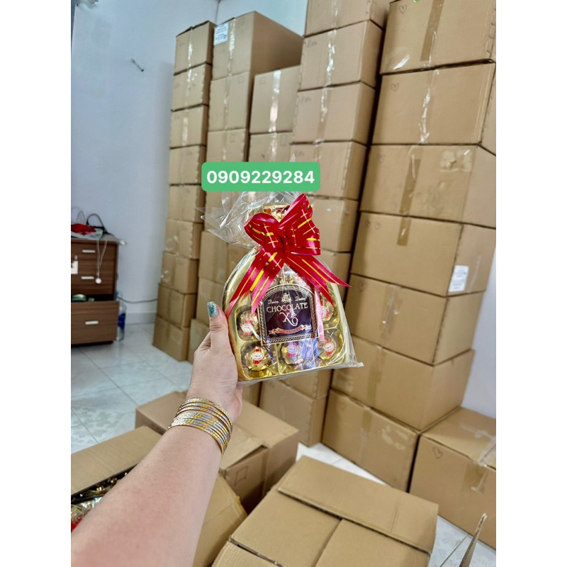 HỘP SOCOLA TỪNG VIÊN NGON GÓI QUÀ , BÓ HOA, CŨNG SANG TRỌNG 300gr
