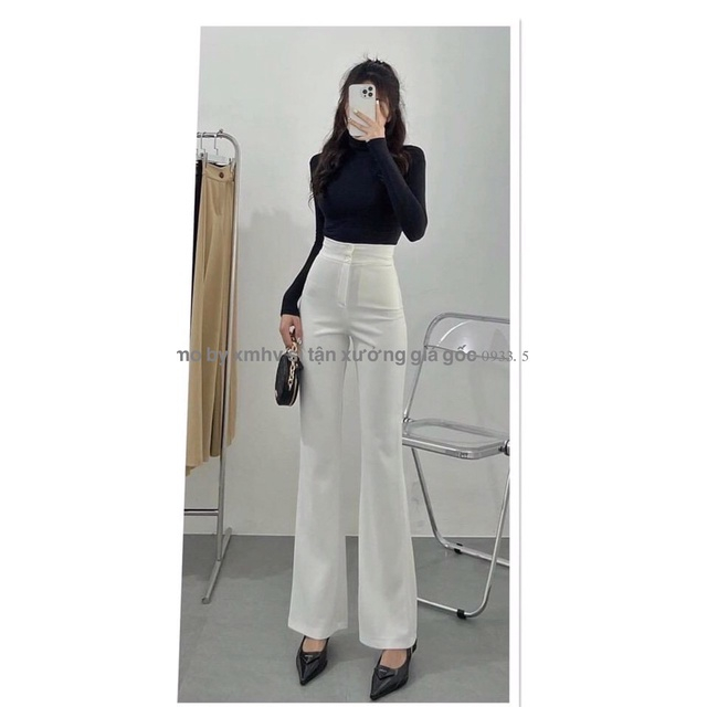Quần Cạp Cao Ống Loe Cao Cấp 2 Cúc Tôn Dáng Cực Sang Đẹp [HÀNG LOẠI 1] | BigBuy360 - bigbuy360.vn